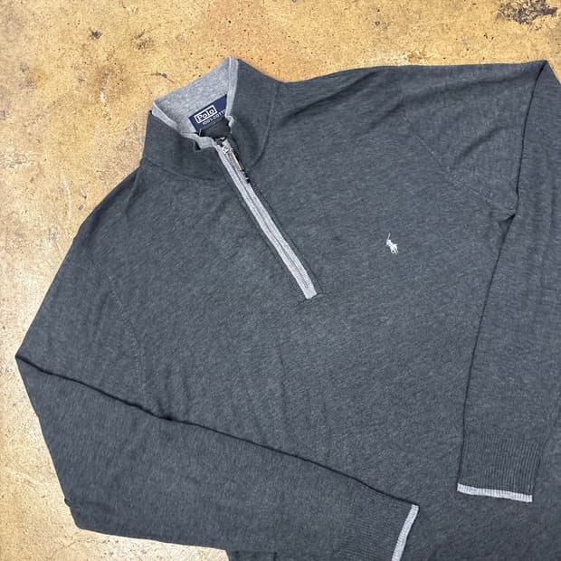 [정품/M] 폴로 랄프로렌 하프집업 니트 차콜 b18