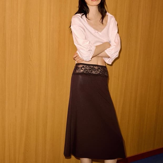ZARA 자라 레이스 콤비 스커트, 자라 레이스 스커트