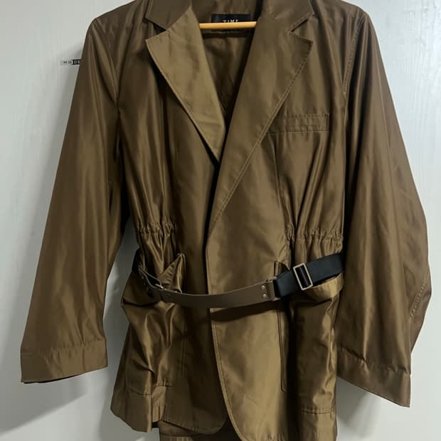 타임 여성 벨티드 간절기자켓 44-55