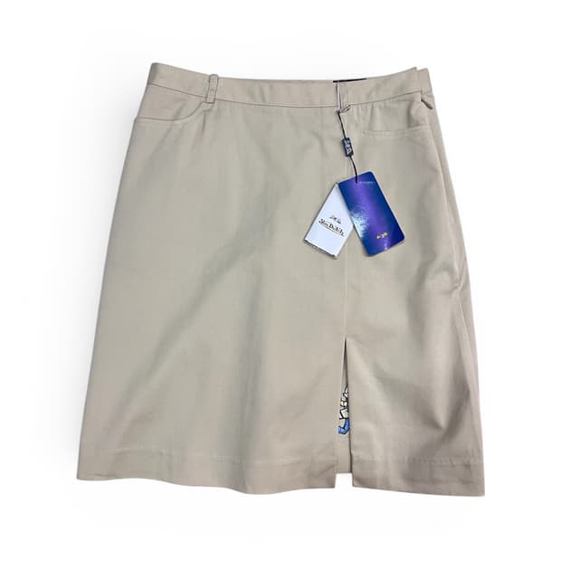 본더치 베이지 미디 스커트