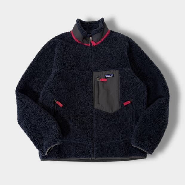파타고니아 루즈핏 클래식 레트로 X 플리스 자켓 뉴 네이비 왁스레드