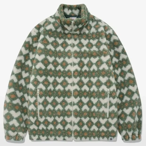 비전스트릿웨어 플리스 자켓 그린