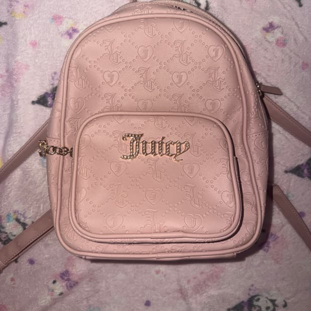 쥬시꾸띄르 백팩 가방 핑크 핀터 갸루 