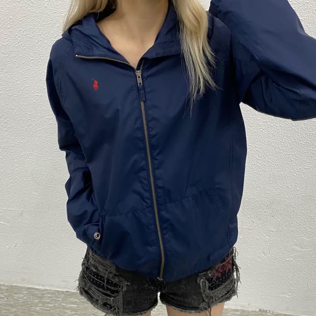 폴로 랄프로렌 레드포니 네이비 후드바람막이 L