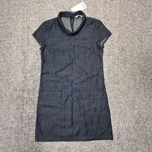 [새상품]자라 ZARA 데님 반팔 미니 원피스 S