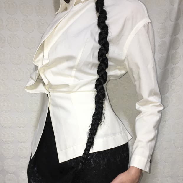 비비안 웨스트우드 화이트 입체 재단 재킷