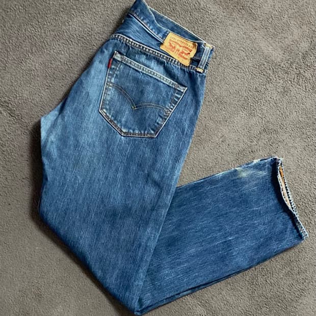 리바이스 501 블랭크탭 데님팬츠 W L