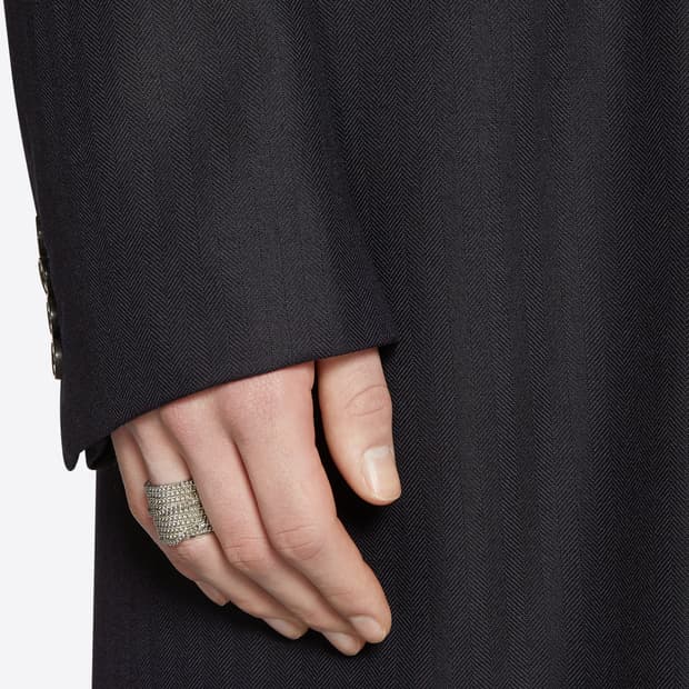 Dries van noten chain silver ring M