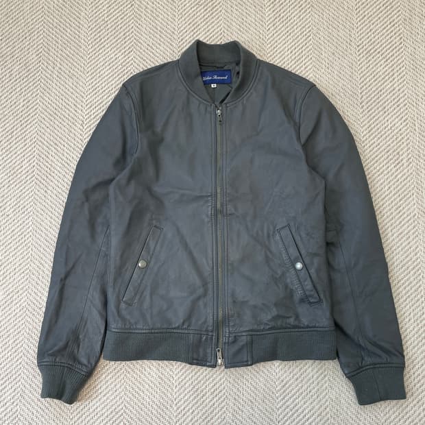 빈티지 돈피 레더 봄버자켓 