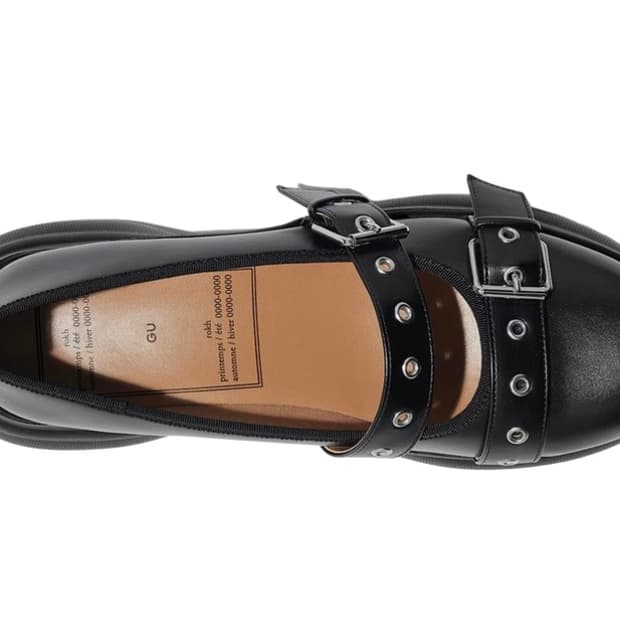 GU X rokh 메리제인 슈즈 블랙 