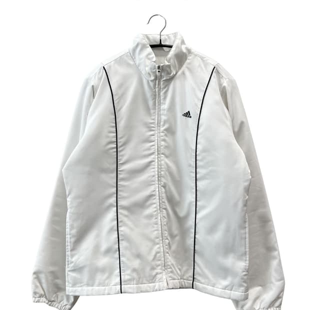 (L) 아디다스 우먼스 퍼포먼스 파이핑 우븐 솜 패딩 자켓 화이트
