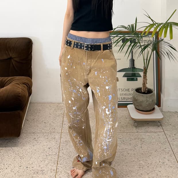 90s'커스텀 디키즈 워크팬츠 베이지