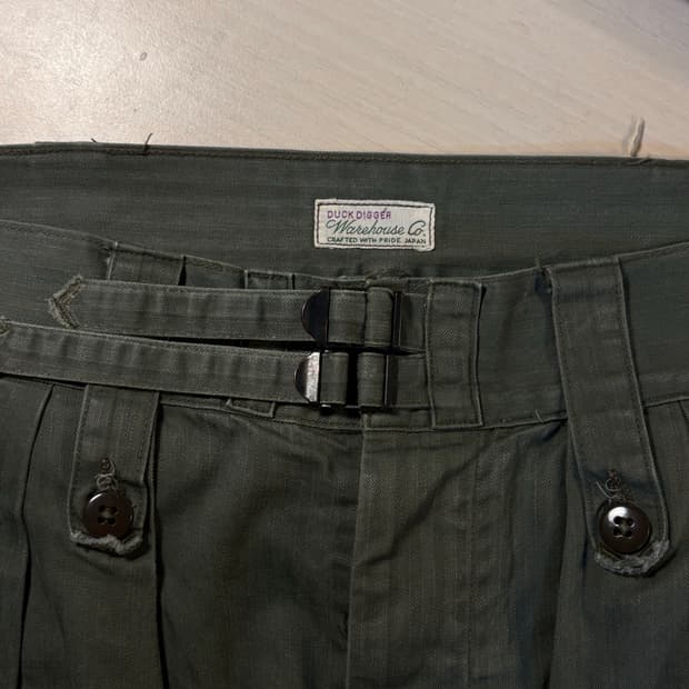 [WAREHOUE CO] DUCK DIGGER브리티시 아미 헤링본팬츠