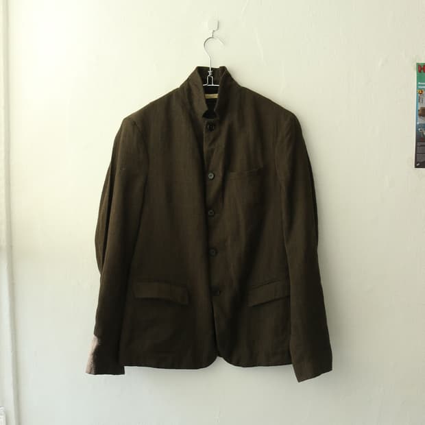 올세인츠 브라운 울 블레이저 