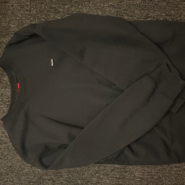 슈프림 스몰박스로고 크루넥 블랙 M