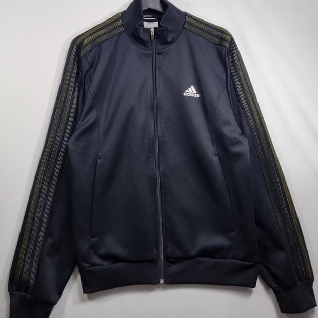 M (95) 아디다스 빈티지 20s 블랙 져지 트랙탑