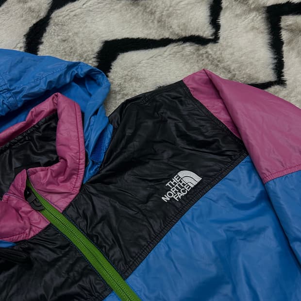 [M]노스페이스 컬러블록 후드 바람막이