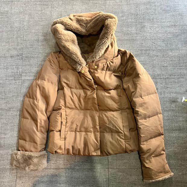 일본빈티지 Jfreqdymade 하구미모리걸 할메카지 퍼패딩자켓