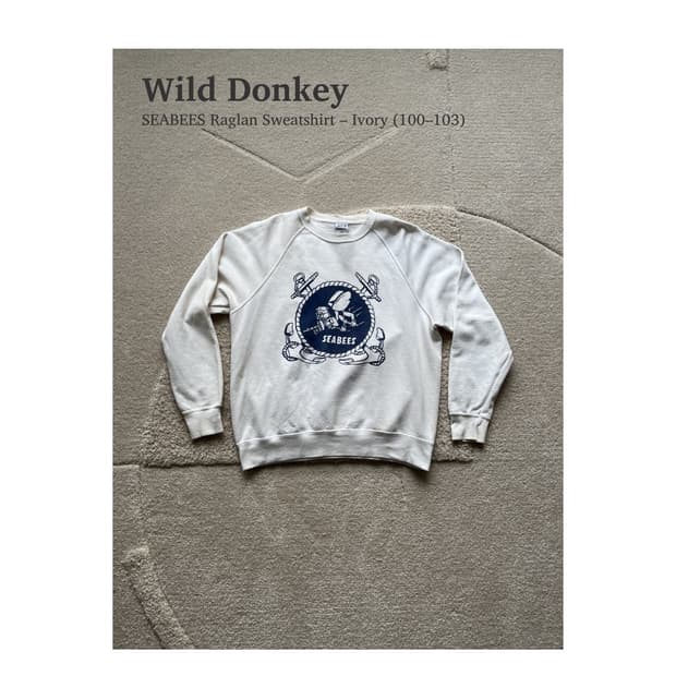 와일드동키 SEABEES 레글런 스웻셔츠 (100-103)