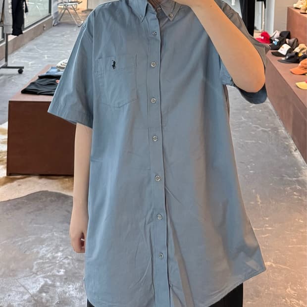 폴로 랄프로렌 스카이블루 반팔 셔츠 H3030