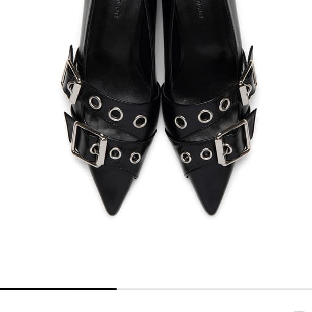 쓰리투에이티 BUCKLE KITTEN HEELS BLACK 255