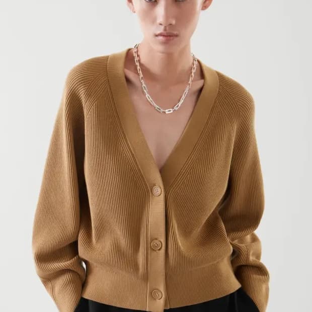 Cos 코스 리브드 니트 가디건
