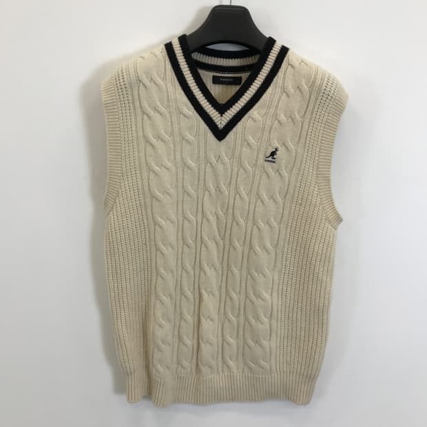 캉골 케이블 니트베스트 [L]
