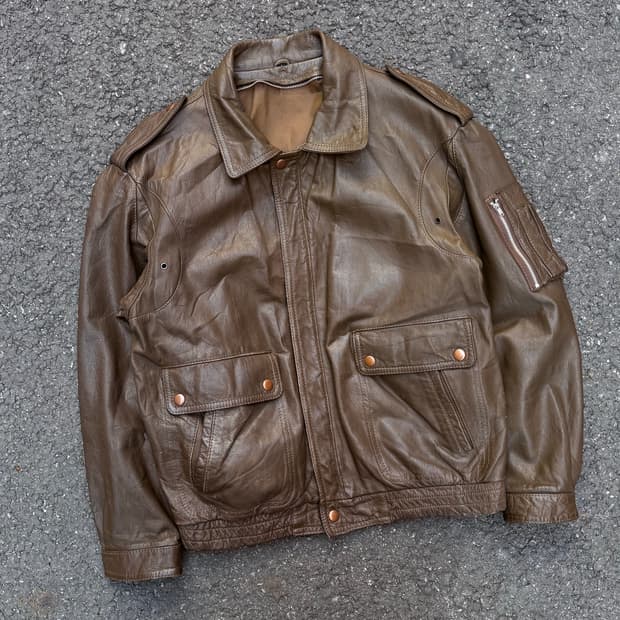 Leather A-2 플라이드 레더자켓 