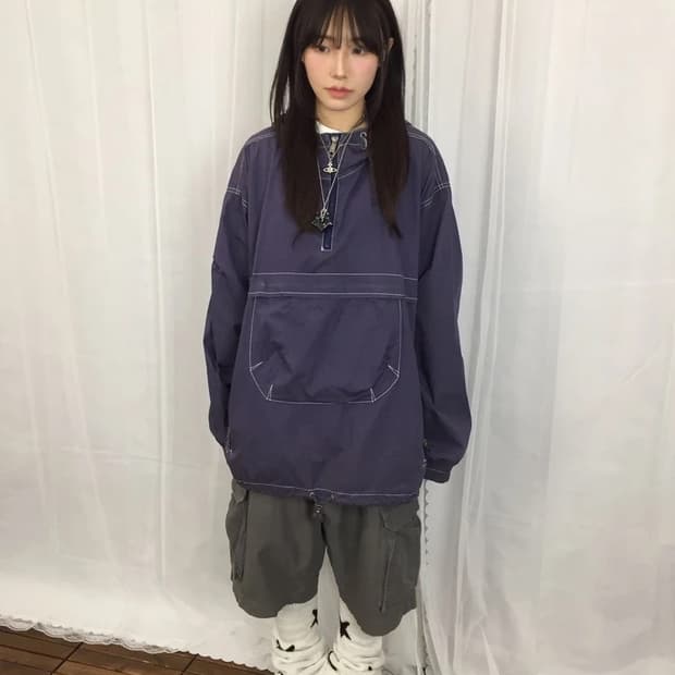 90s GAP Navy Cotton Anorak Jacket