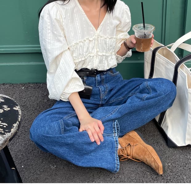 샵보얼 블라우스(블랙)