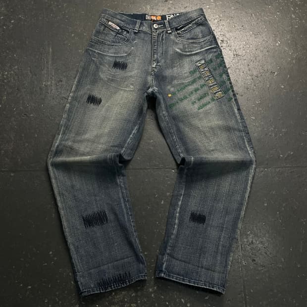 32 아카데믹스 Y2K 데님팬츠