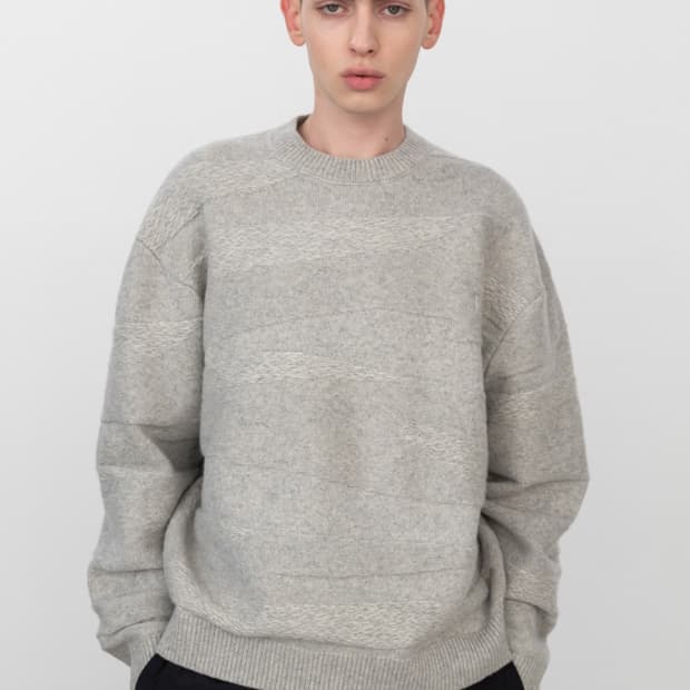 인사일런스 크루넥 인타샤 니트 OATMEAL L사이즈