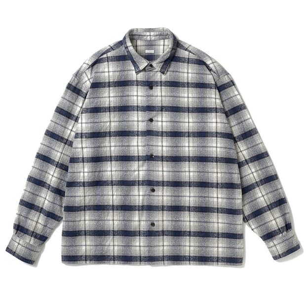 [3] 아프레쎄 빈티지 코튼 실크넵 셔츠 블루