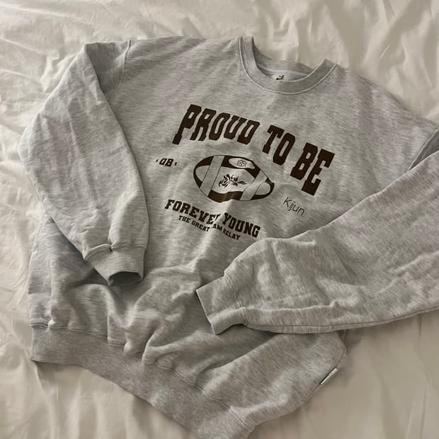 *판매중단예정* KIJUN 기준 스웻셔츠 맨투맨 그레이