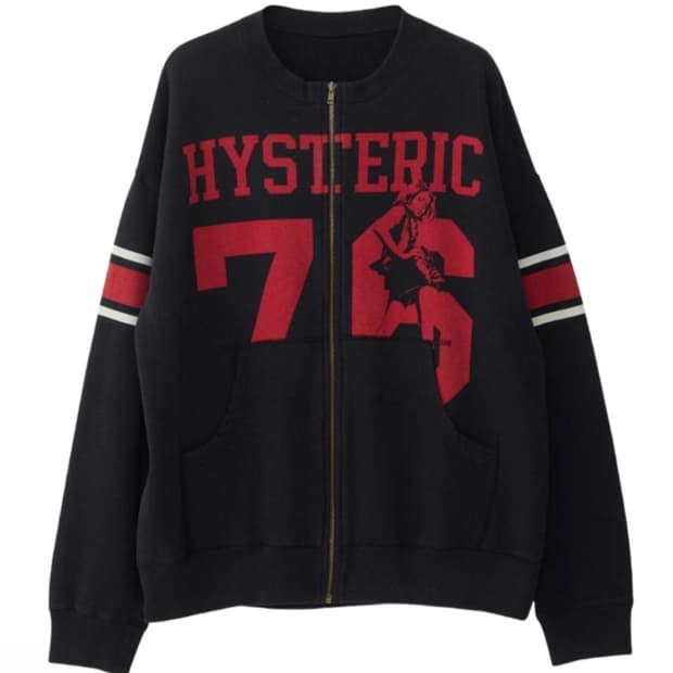 히스테릭 글래머 히스테릭 76 오버사이즈 점퍼 블랙