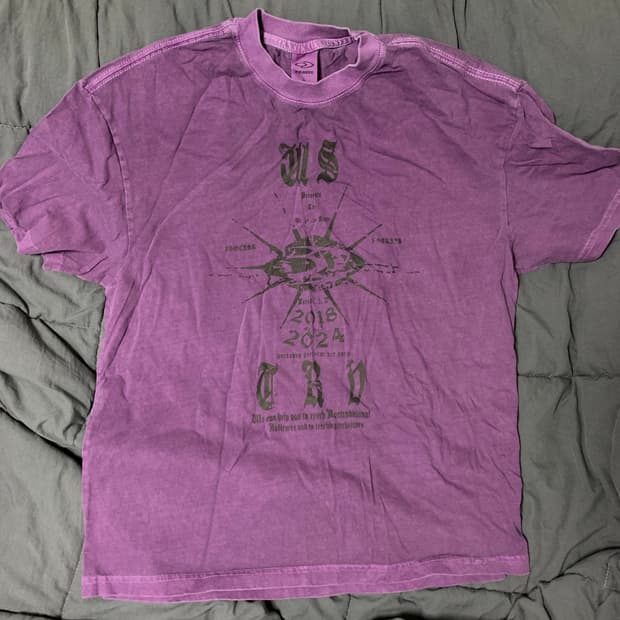 트레블 퍼플 반팔 L사이즈