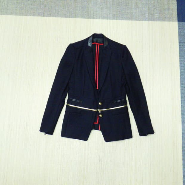 (66size) 시스템 SYSTEM 여성 자켓 다크네이비