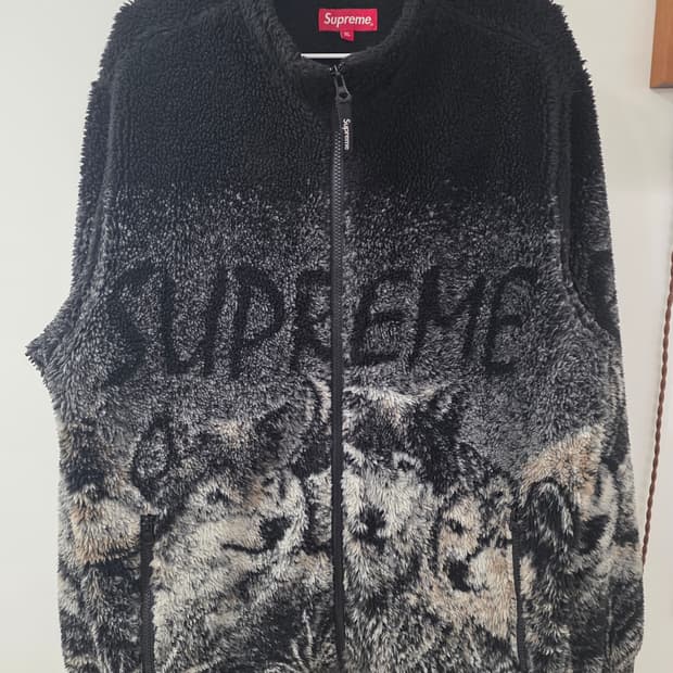 슈프림 울프 플리스 자켓 블랙 - 19SS