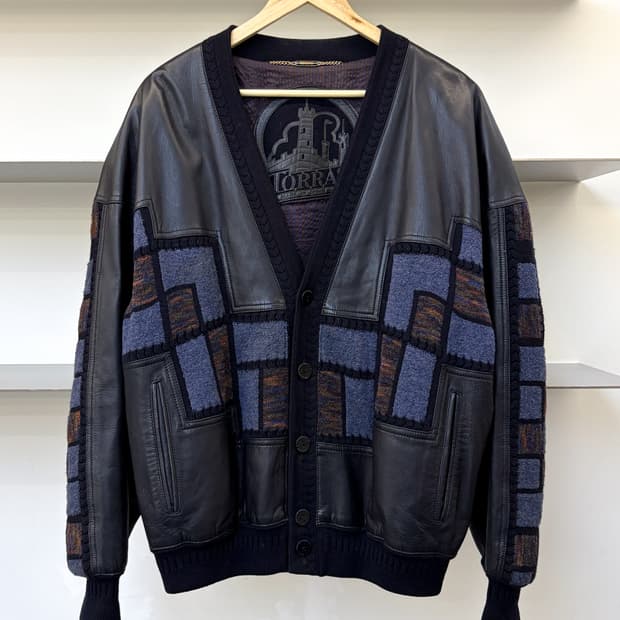 Torras 메이드인스페인 레더 가디건