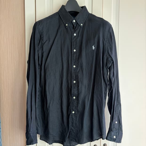 폴로 블랙 린넨 셔츠 180/100A (새상품)