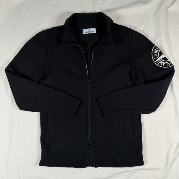 스톤 아일랜드 니트 집업 자켓