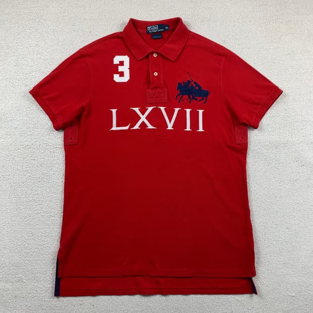폴로 랄프로렌 LXVII 빅포니 폴로 셔츠 레드 