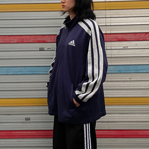 90s 아디다스 3T 포인트 삼선 오버핏 져져 오버핏 올드스쿨 트랙탑 L