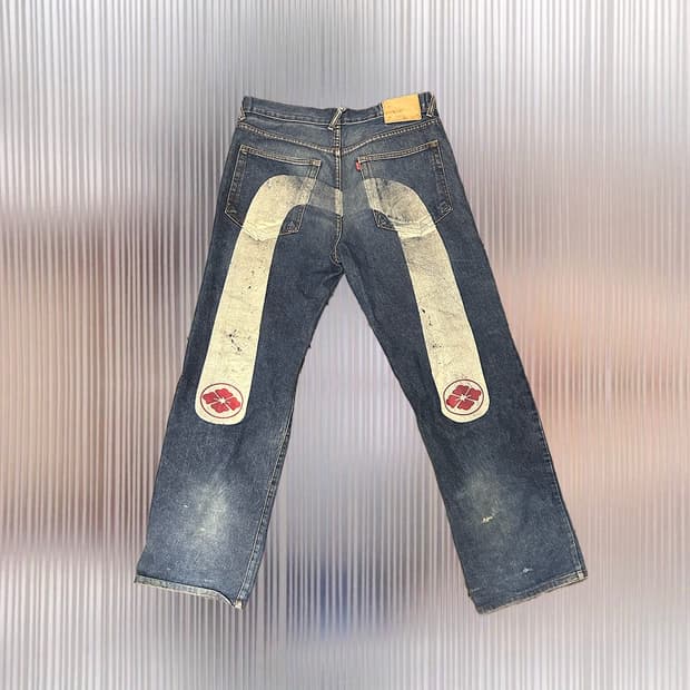 에비수 빅로고 데님팬츠 36