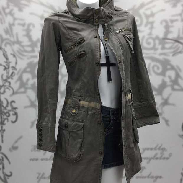 00's Grunge high-neck utility dress