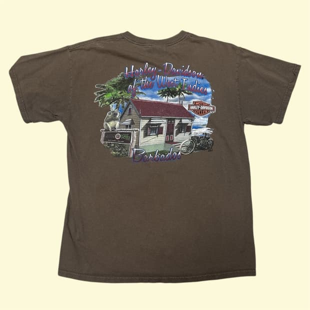 할리 데이비슨 그래픽 반팔 튜블라 티셔츠 M