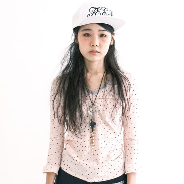 샵페어리 미니 하트 레이스탑 라이트핑크