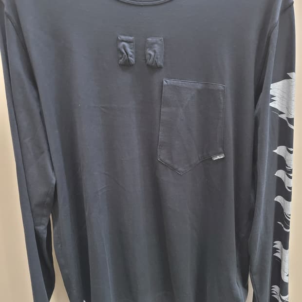 스톤아일랜드 쉐도우프로젝트 포켓 긴팔티 블랙