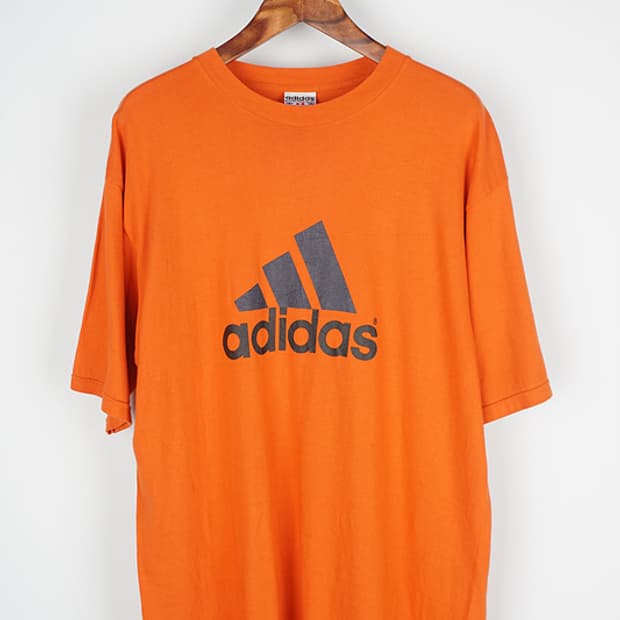 90's ADIDAS big logo T-shirt