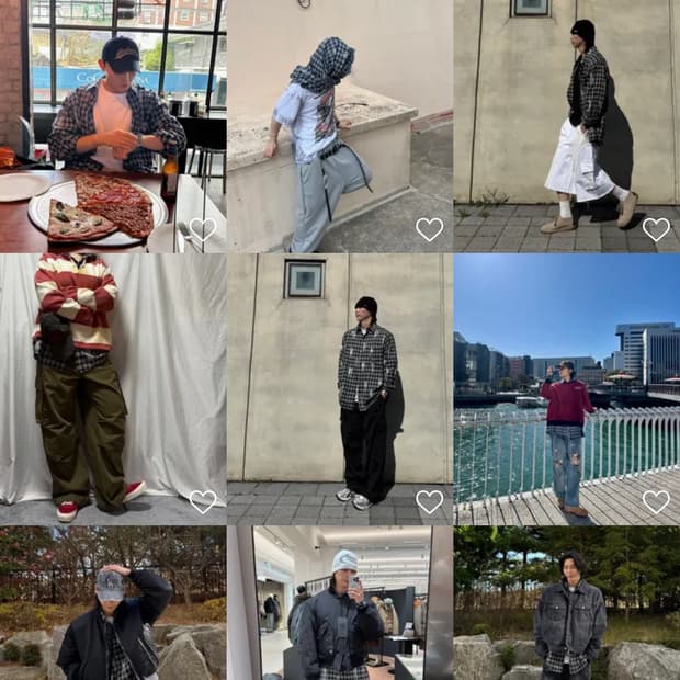 논플로어 페인팅셔츠 그린 M 새상품